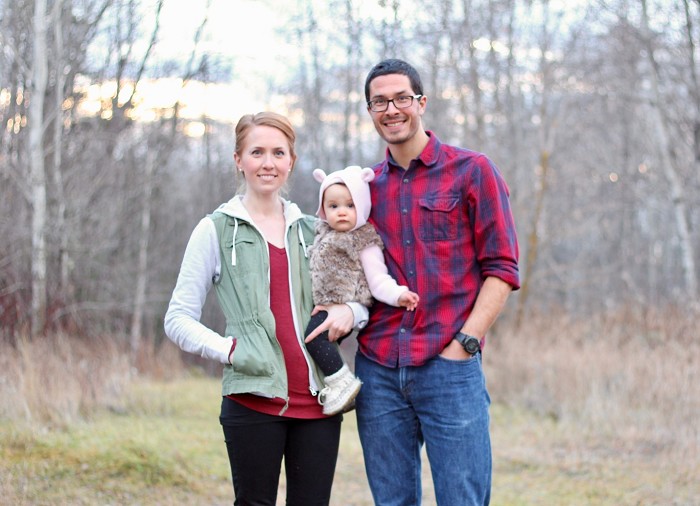 Dr. Zufelt and his family; wife Dr. Kara Ten Hoeve and their little girl. 