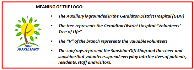 The meaning of The Geraldton District Hospital Auxiliary logo